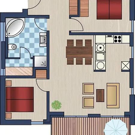 Apartamento Heimathafen 48 2 S Schillig